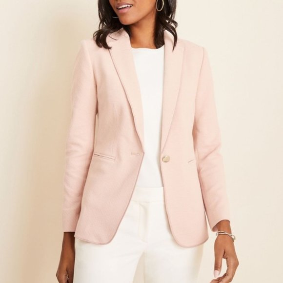 Ann Taylor Jackets & Blazers - The Hutton Blazer in Ottoman Knit Dim Rose